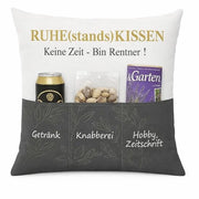 Decorazione per Cuscino - 3 Tasche per Riemettere - 43x43 cm - Lavabile a 40 Gradi - Ideale Regalo per Anziani - Comodo Molto Sovracciglia - Cuscino