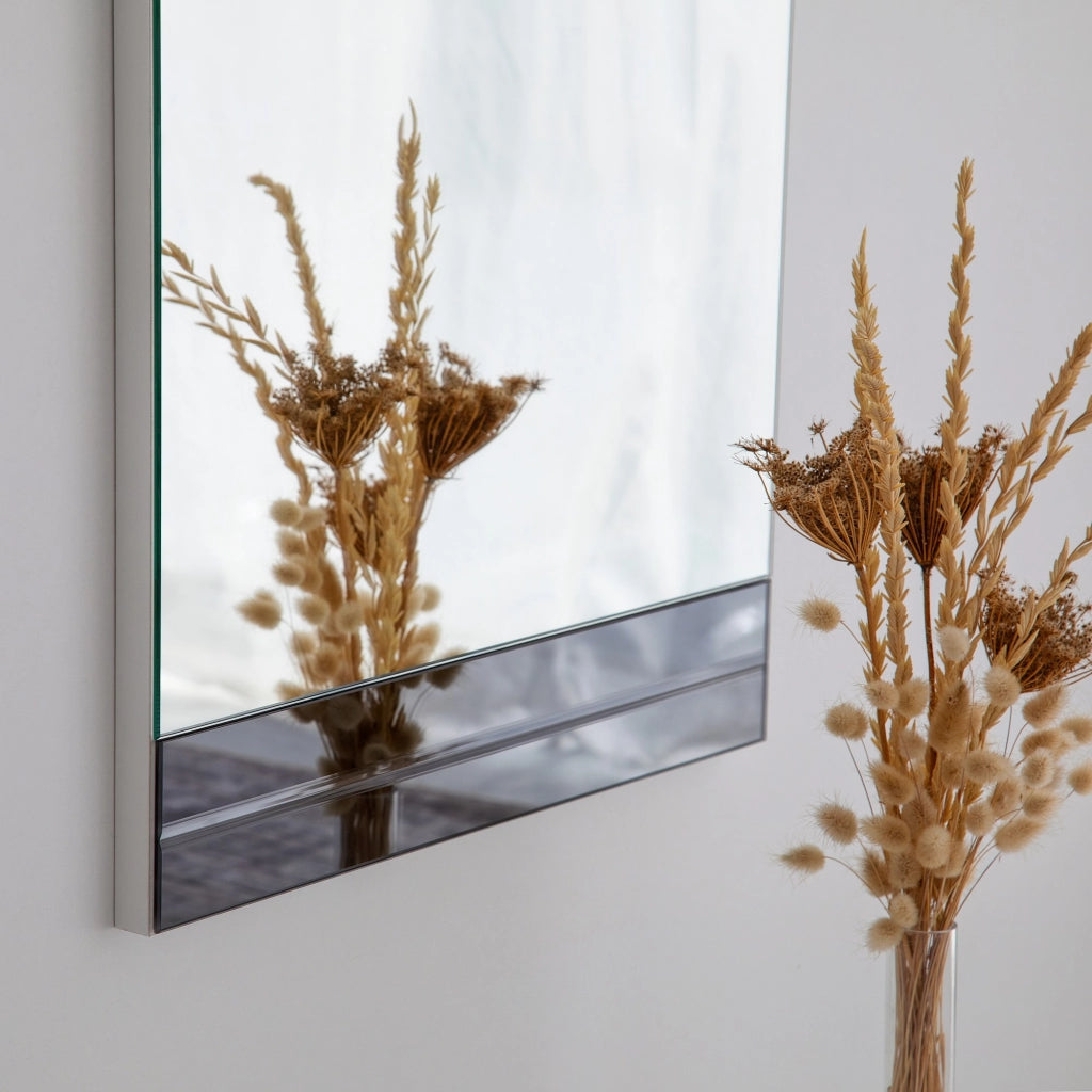 Siliqua, Specchio Forma Rettangolare, 40x120h cm Bianco