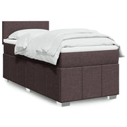 Giroletto a Molle con Materasso Marrone Scuro 90x200 cm Tessuto 3289247