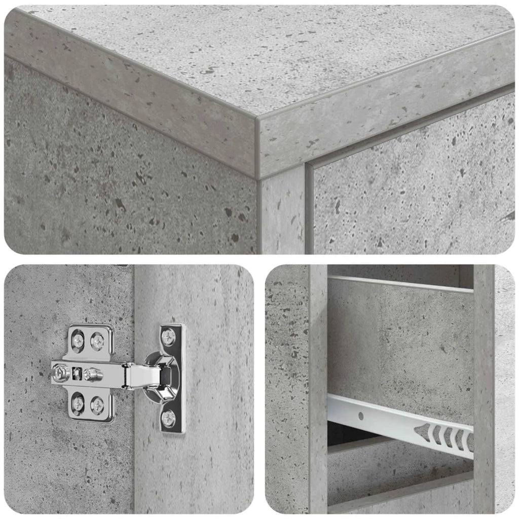 Mobile da Bagno Grigio Cemento 35 x 36,5 x 85 cm 890747
