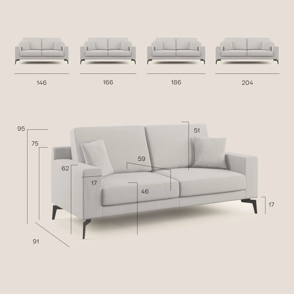 Prestige Divano design moderno T11 146 cm blu