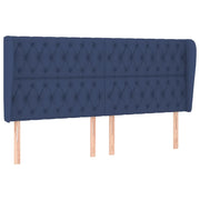 Testiera | Testata ad Orecchio Blu 203x23x118/128 cm in Tessuto