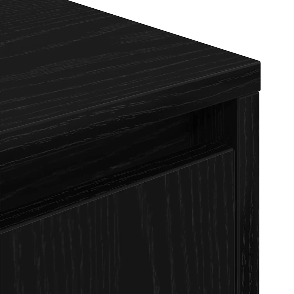 Comodino con Luci LED Nero 38x34x65 cm 861302