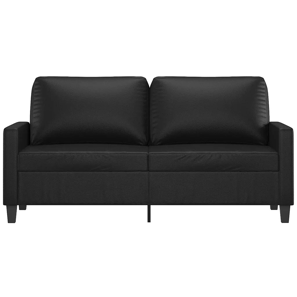 Divano a 2 Posti-Sofa 2 Posti Nero 140 cm in Similpelle 873315