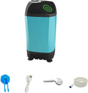 Set di doccia portatile elettrico per camping - esterno - con pompa - caricabile - blu - modello Basic