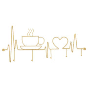 Apporta Abiti Da Muro Breakfast Oro cm 60x3,8x26,7