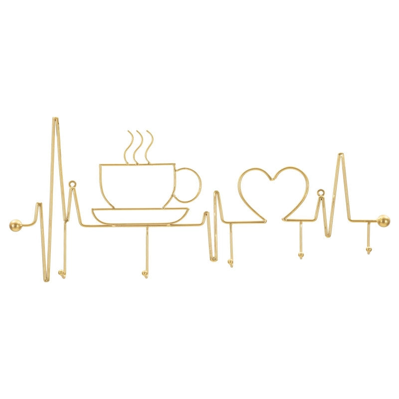 Apporta Abiti Da Muro Breakfast Oro cm 60x3,8x26,7