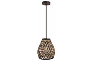 Lampada a sospensione boho bambù Ø20 E27 40W Carmina