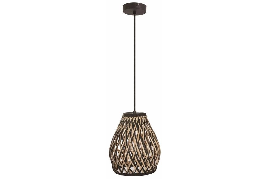 Lampada a sospensione boho bambù Ø20 E27 40W Carmina