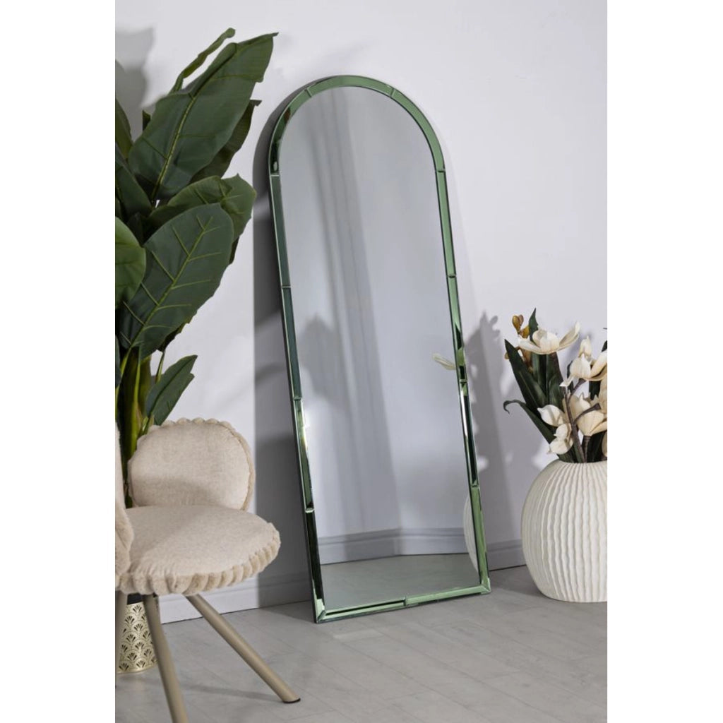 Specchio con Cornice VKH698, Verde, MDF, 150x55x2 cm