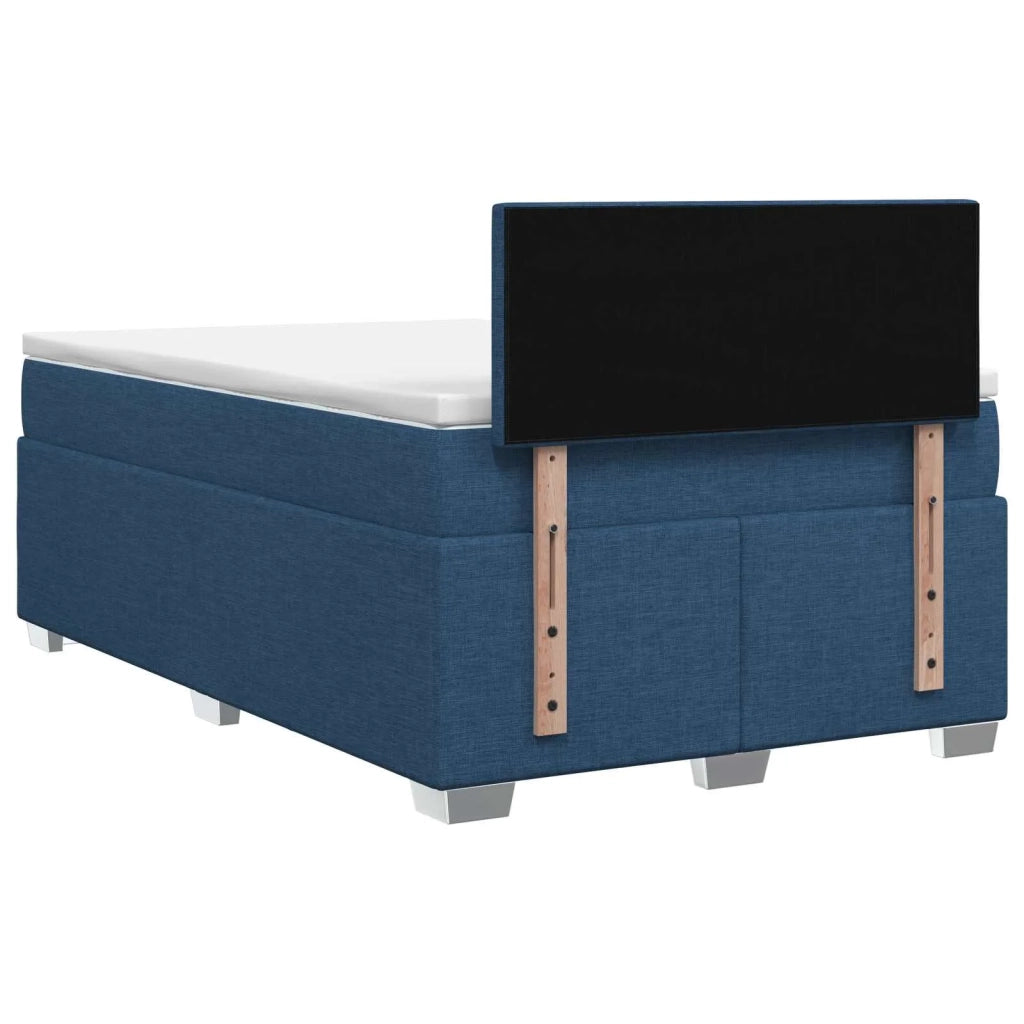 Letto con Box Spring, Materasso e LED Blu 120 x 190 cm Tessuto 3451909