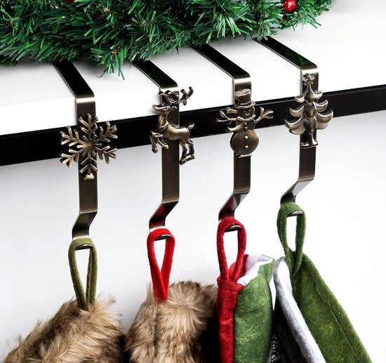 4 contenitori per regali di Natale regalo di Natale contenitore aperto per camino maniglie per borse contenitore antiscivolo per borse di Natale