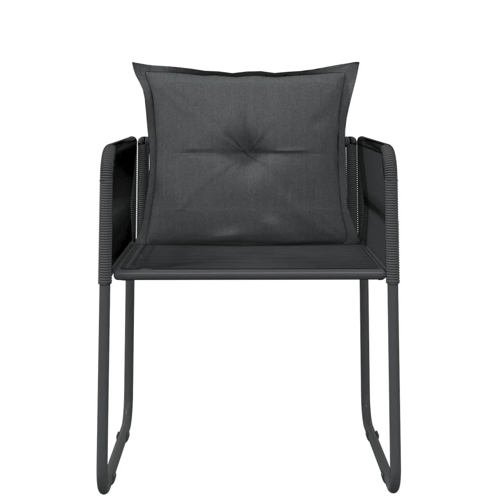 Set da Pranzo da Giardino 3 pz Nero 3099077