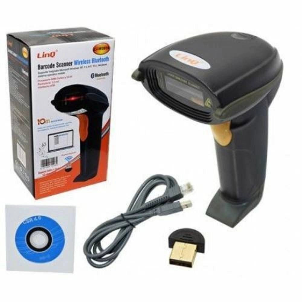 Trade Shop - Pistola Scanner Barcode Lettore Codici A Barre Bluetooth Wireless 10m Li-w2810 -