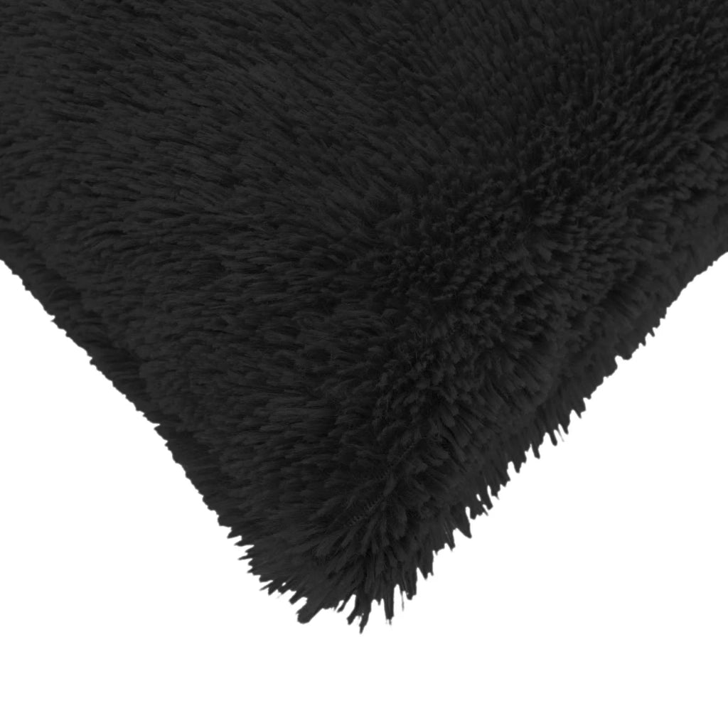 Cuscino con cuscino HEERLEN 2 pz Nero Fleece PV 926302