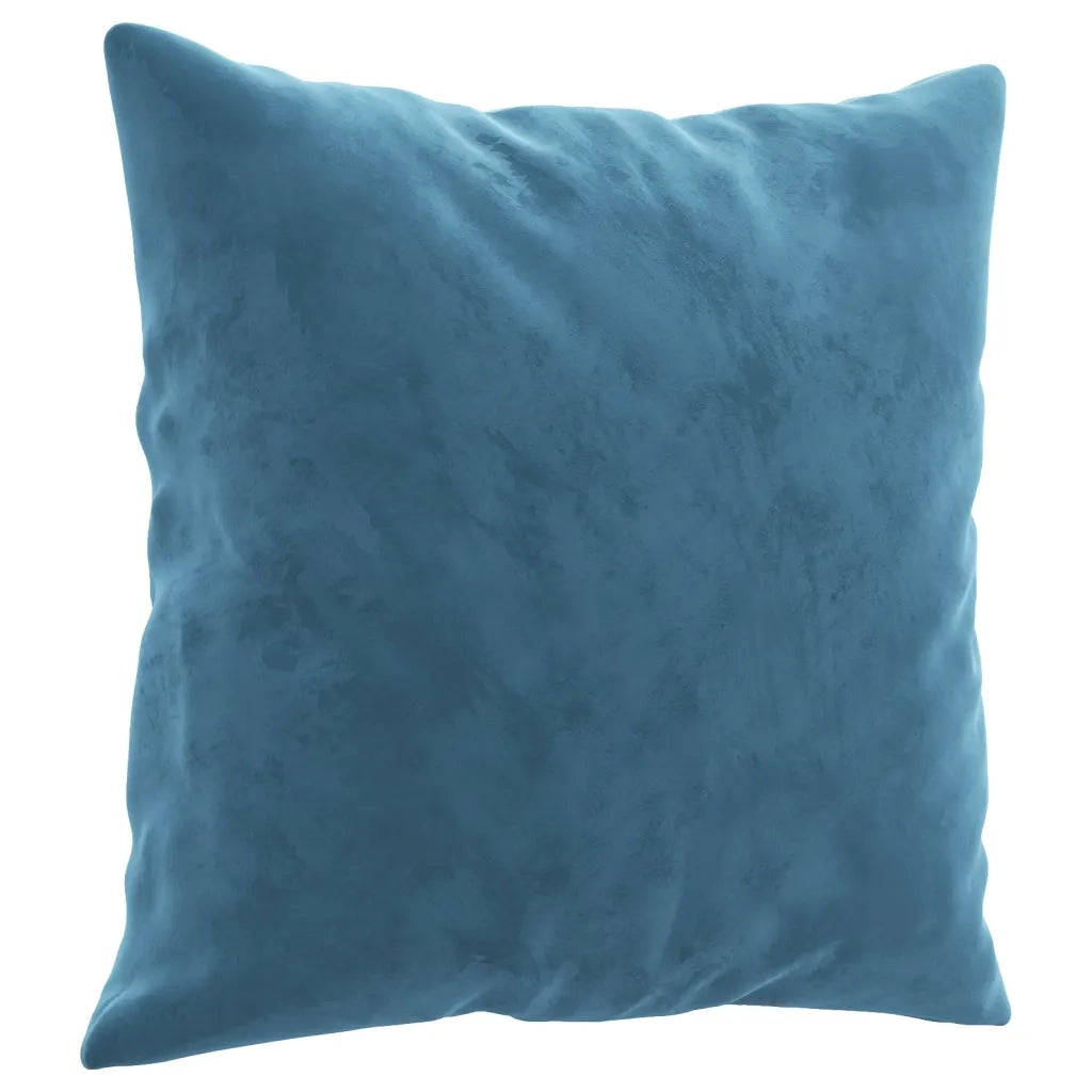 Set di Divani 2 pz con Cuscini Blu in Velluto