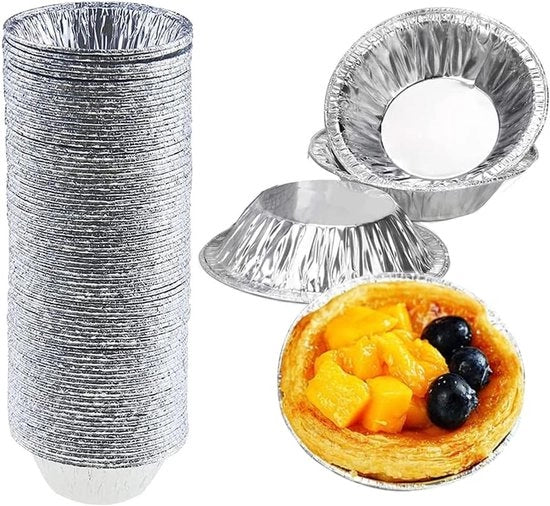100 pezzi di forma a cilindro in alluminio per pasticceria e muffin
