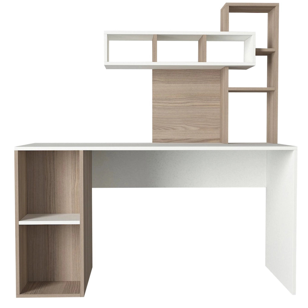 Bureau en bois "Corallo" - 140 x 60 x 153 cm - Cordoue blanche