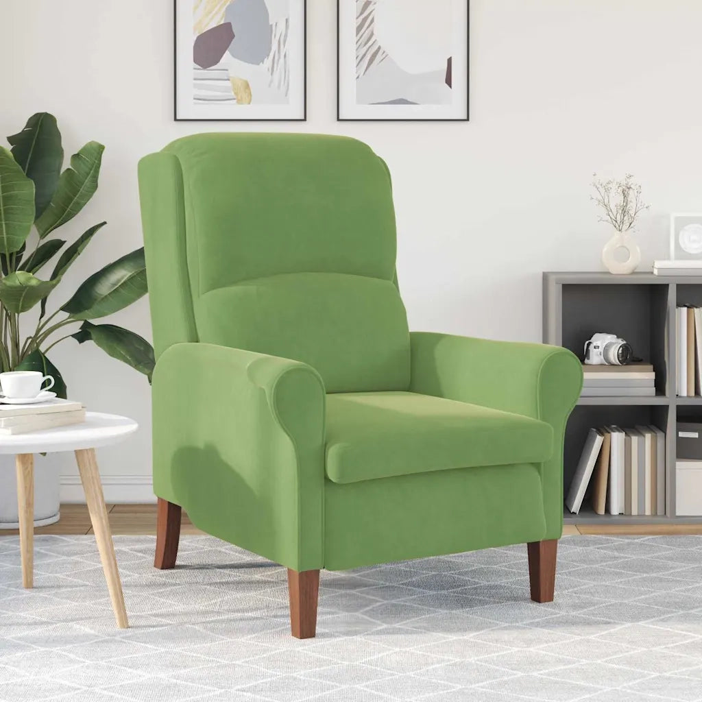 Poltrona | Sedia Relax Verde chiaro Velluto