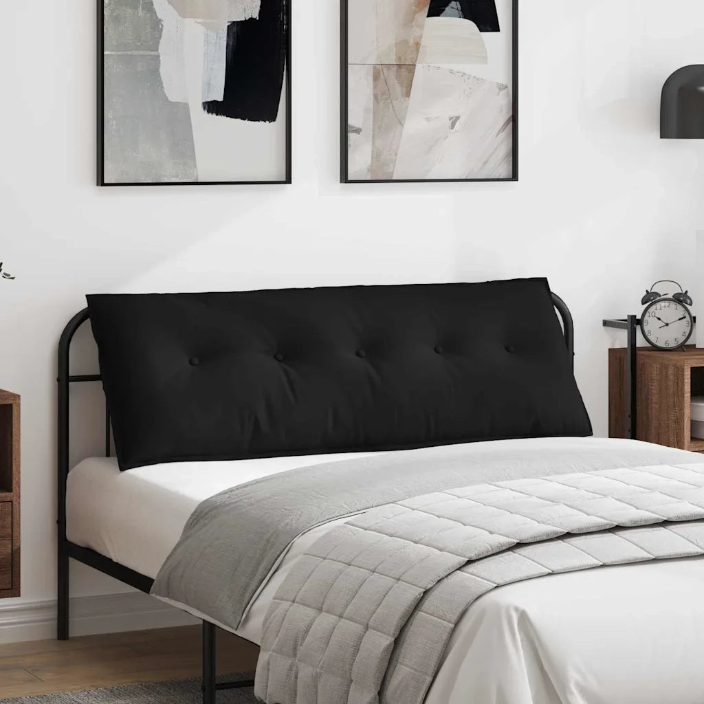 Cuscino per Schiena Nero 140 x 50 cm Tessuto in Microfibra 42014862