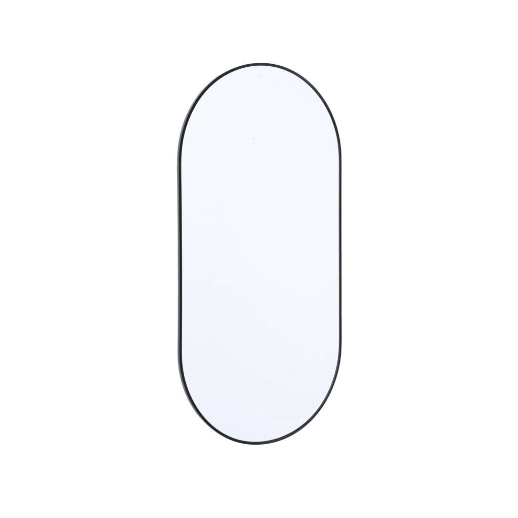 Specchio ovale alluminio 120cm, nero
