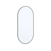 Specchio ovale alluminio 120cm, nero