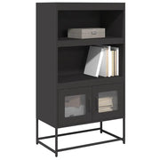 Credenza Nera 68x39x123 cm in Acciaio 853368
