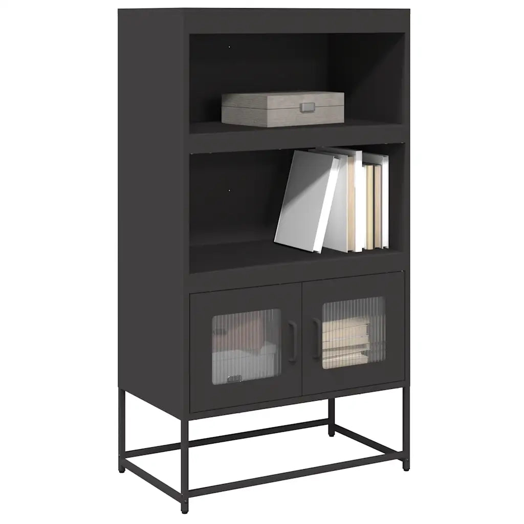 Credenza Nera 68x39x123 cm in Acciaio 853368