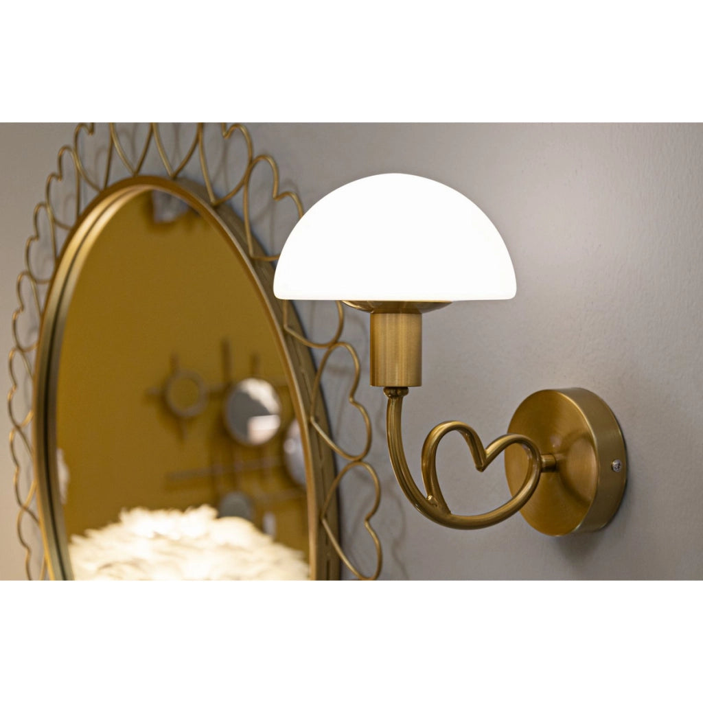 Lampada a Parete VKH69, Oro, Metallo, 23x15x22 cm