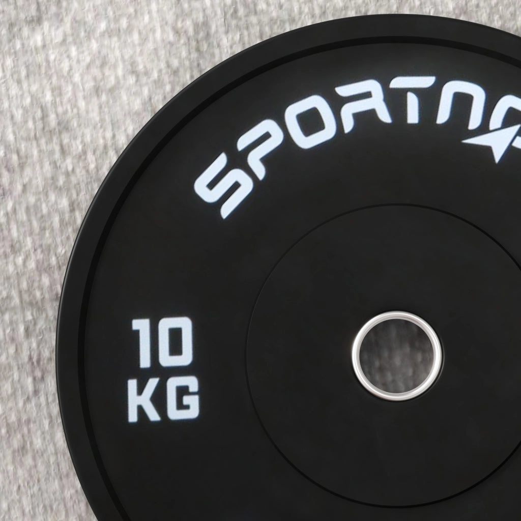 Dischi da 10kg per Bilanciere ¨C zephmum ¨C Set di 2, Nero, ?5cm