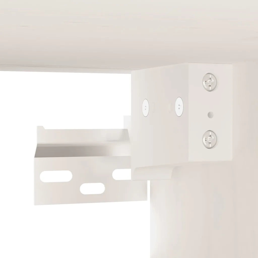 Pensile Bianco 80x30x30 cm in Legno Massello di Pino CFW9541243