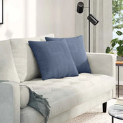 Cuscini da Divano 2 pz-Set di 2 Cuscini per Sofa Blu 45 x 45 cm Tessuto in Cords 910819