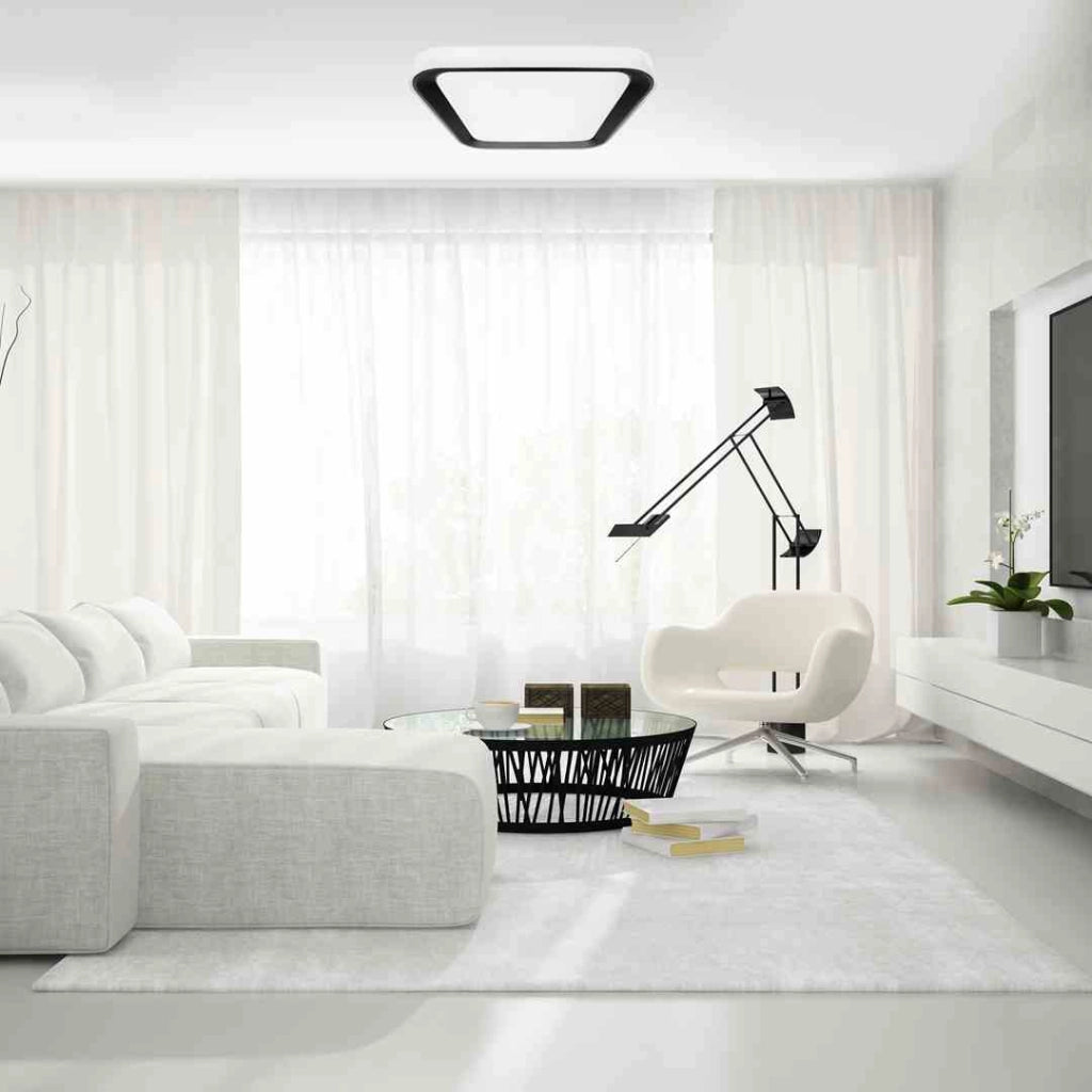 Plafoniera LED quadrata 50x50 nera dimmerabile Milagro