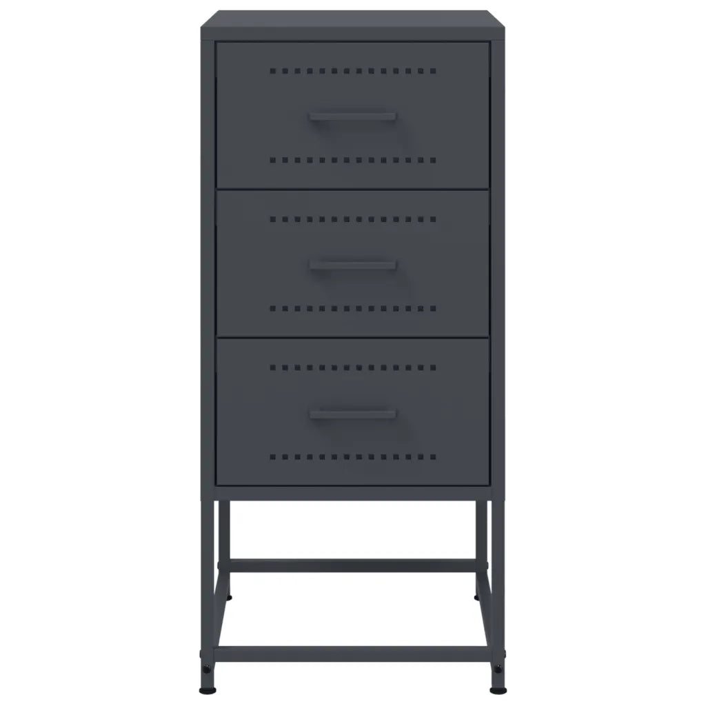 Comodini 2 pz Antracite 36x39x78 cm in Acciaio 846583