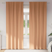 Tende Blackout con Anelli 2 pcs Marrone Chiaro 225 x 140 cm 4107480