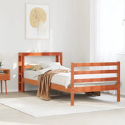 Letto senza Materasso-Struttura Letto Marrone Cera 75x190 cm in Legno di Pino 960476