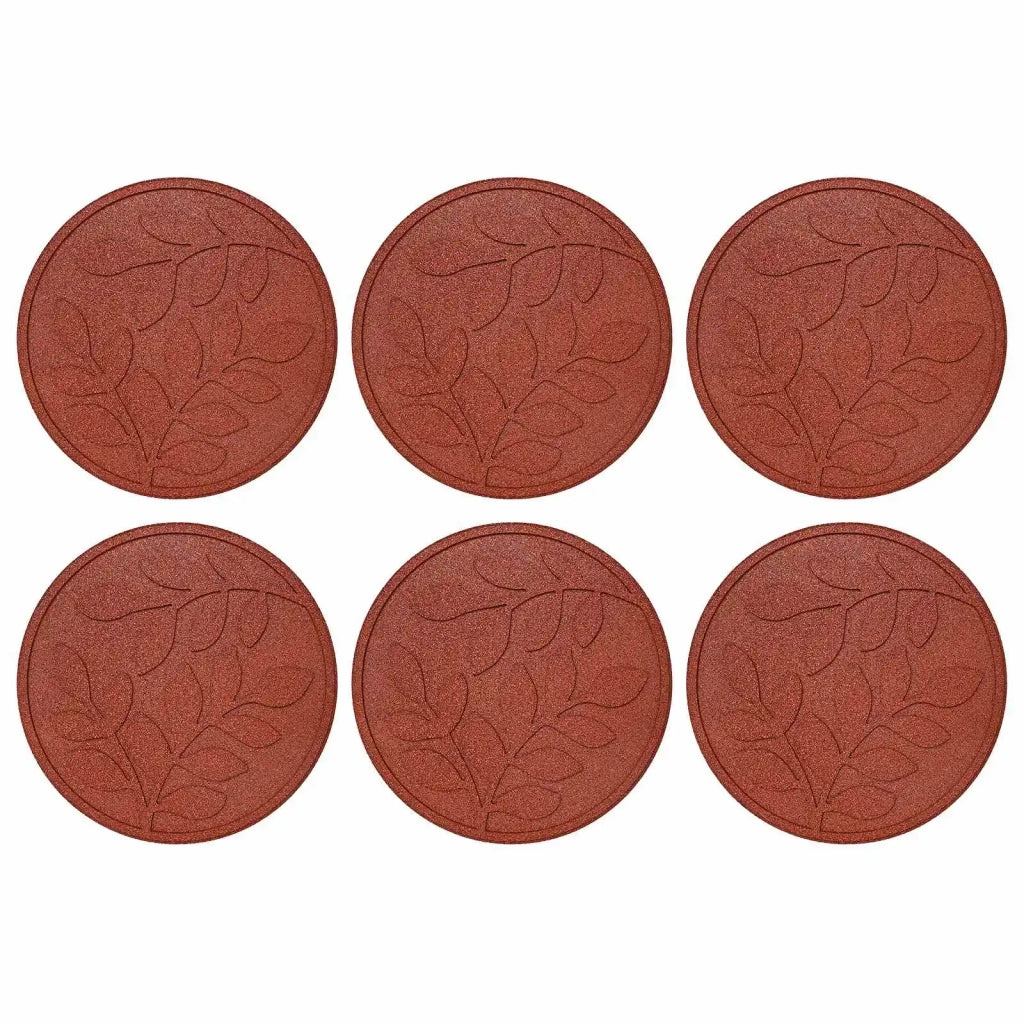 Pietra da Passo 6 pcs Rosso Ø 44 x 2 cm Gomma 42030077