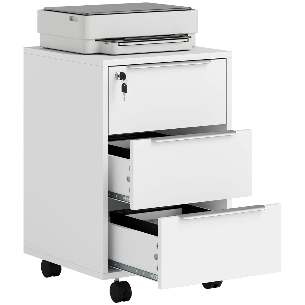 Scrivania con cassettiere ¨C zephmum ¨C 40x40x63,5 cm bianco