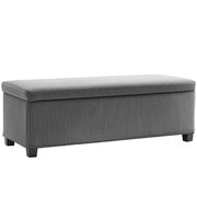 Pouf Contenitore Imbottito ¨C Minimal ¨C Grigio 112x42x40 cm
