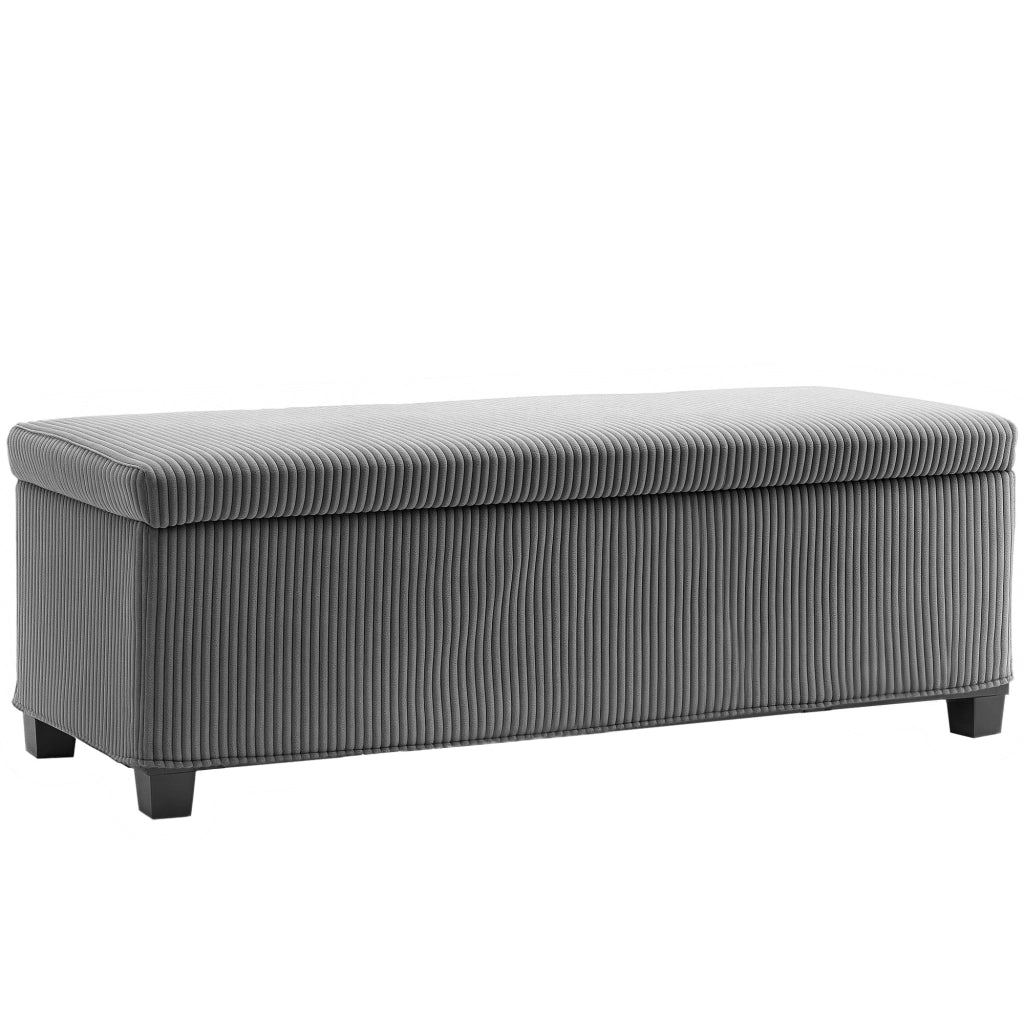 Pouf Contenitore Imbottito ¨C Minimal ¨C Grigio 112x42x40 cm