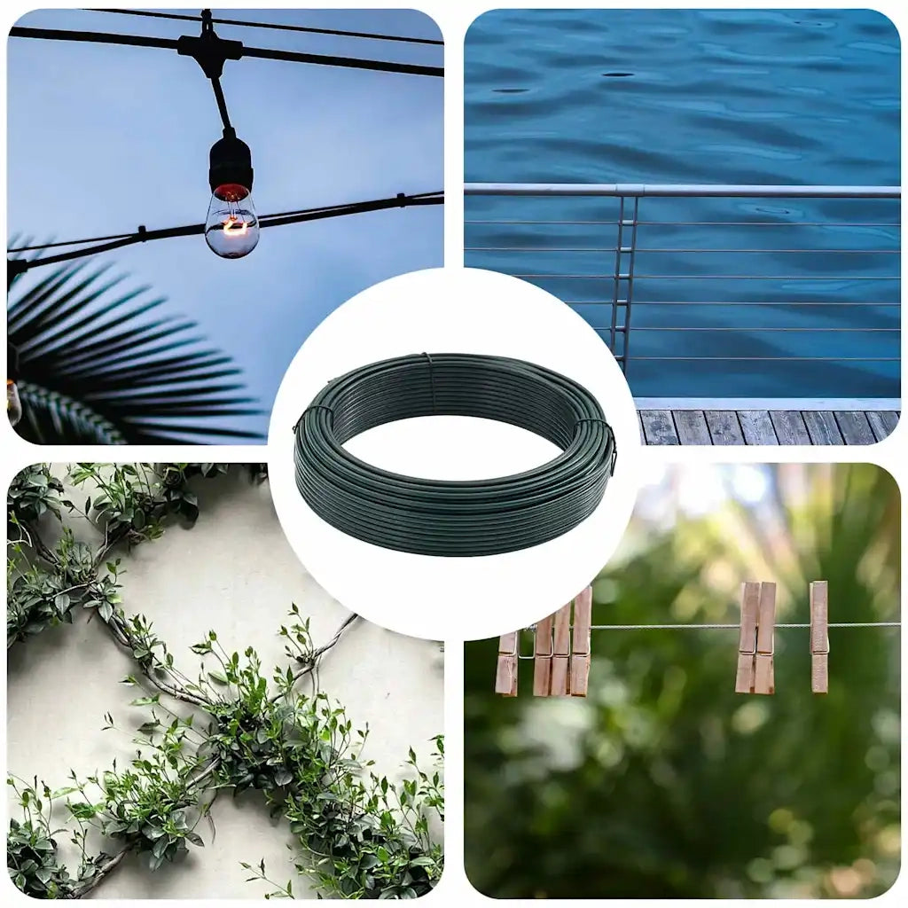 Filo di recinzione Verde 25 m PVC CFW2563848