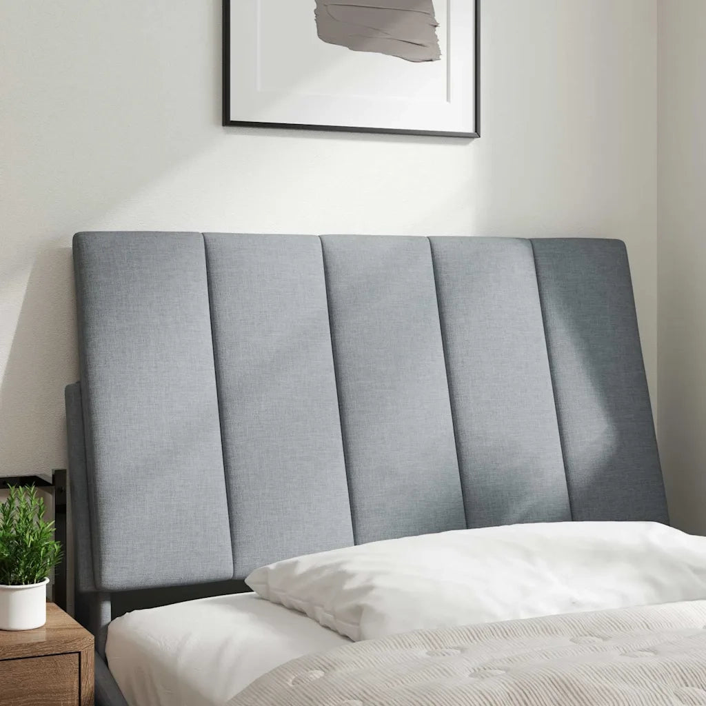 Cuscino Testiera Hanko Grigio Chiaro 90 cm in Tessuto 4019142