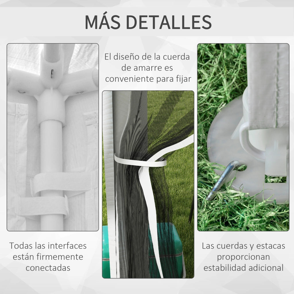 Tenda da giardino ¨C zephmum ¨C bianco e nero 4x3 m