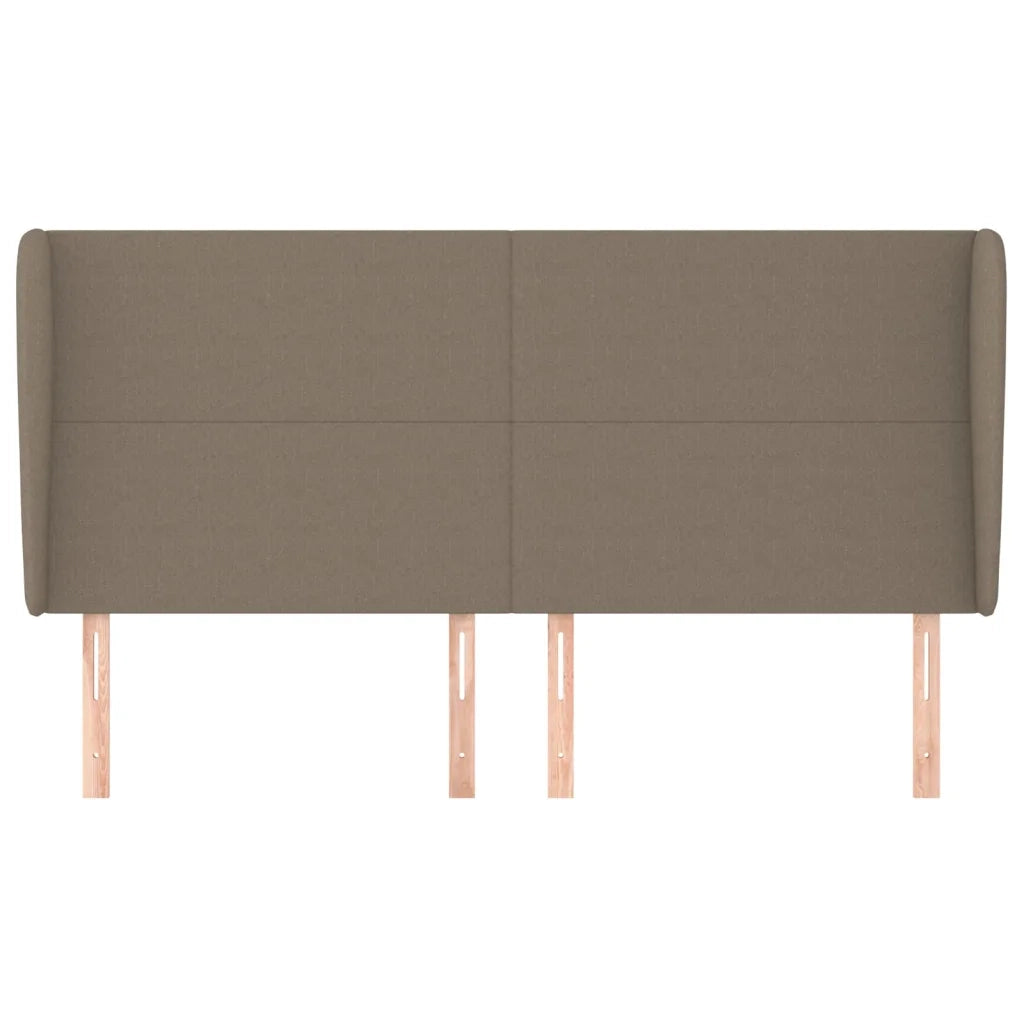 Testiera ad Orecchio Tortora 203x23x118/128 cm in Tessuto