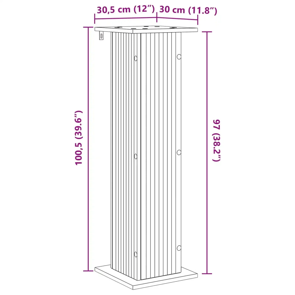 Supporto per piante 2 pcs Grigio Cemento 30,5 x 30 x 100,5 cm 899751
