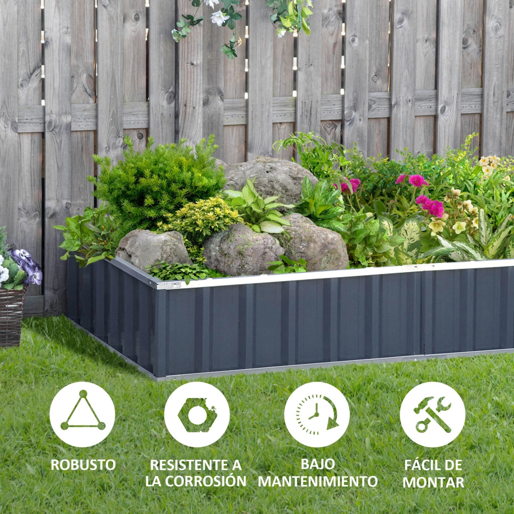 Cassone da Giardino ¨C Minimal ¨C 174x90x30 cm Grigio Acciaio