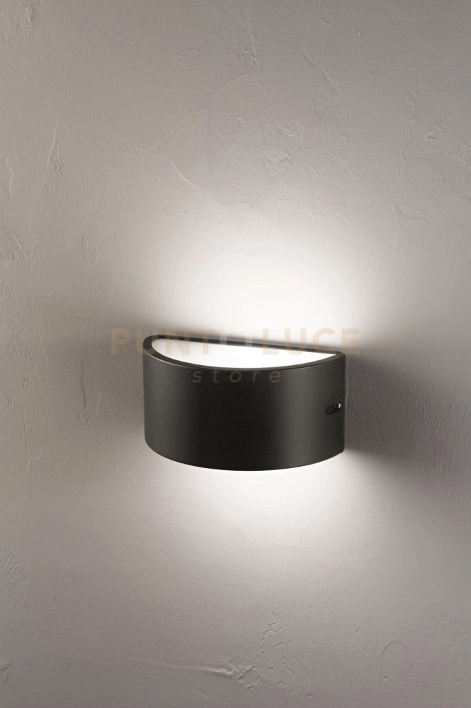 APPLIQUE LINUS NERA 1 LUCE ATTACCO E27 L.25CM BIEMISSIONE IP44
