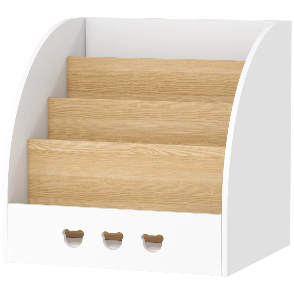Scaffale per Bambini 4 Ripiani ¨C Minimal ¨C 60x53x60 Bianco e Naturale