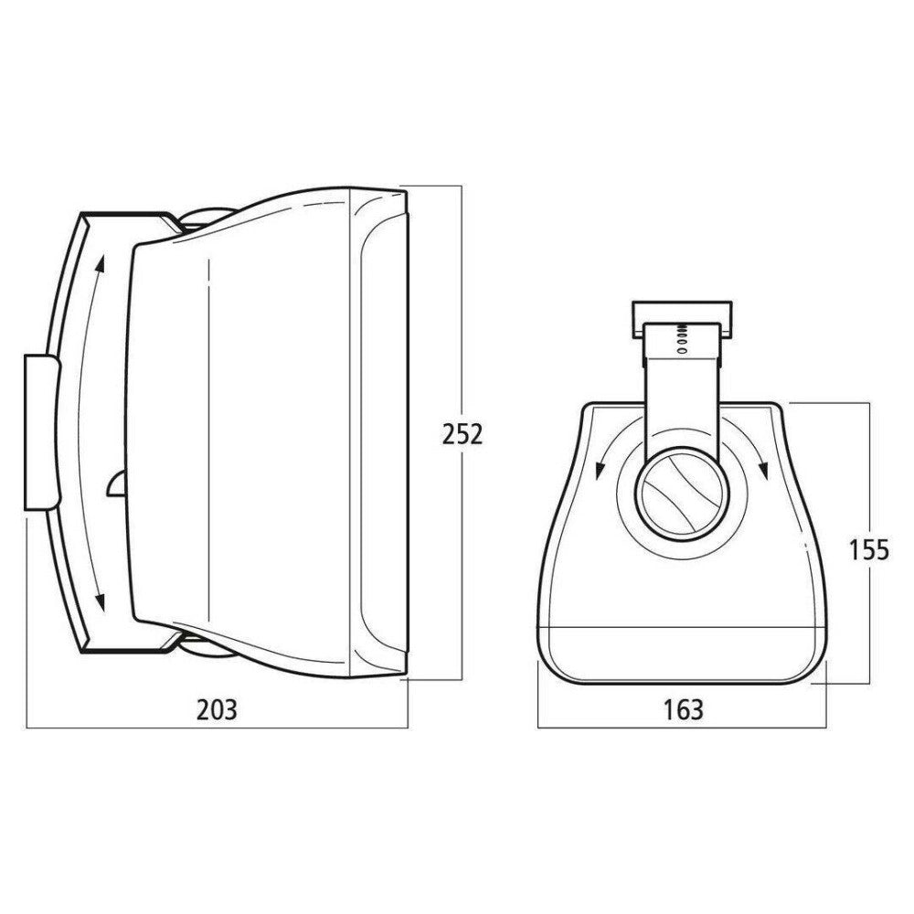Trade Shop - 2 Cassa Diffusore Altoparlante Da Esterno A Parete 2 Vie 40w Per Filodiffusione -