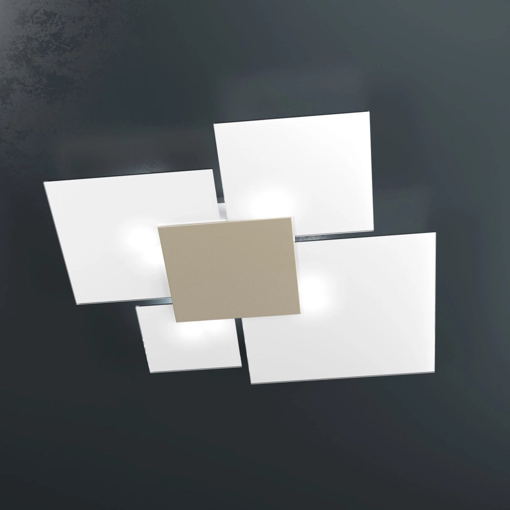 UPGRADE-90 APPLIQUE-PLAFONIERA 4 LUCI SABBIA 1148-90-SA